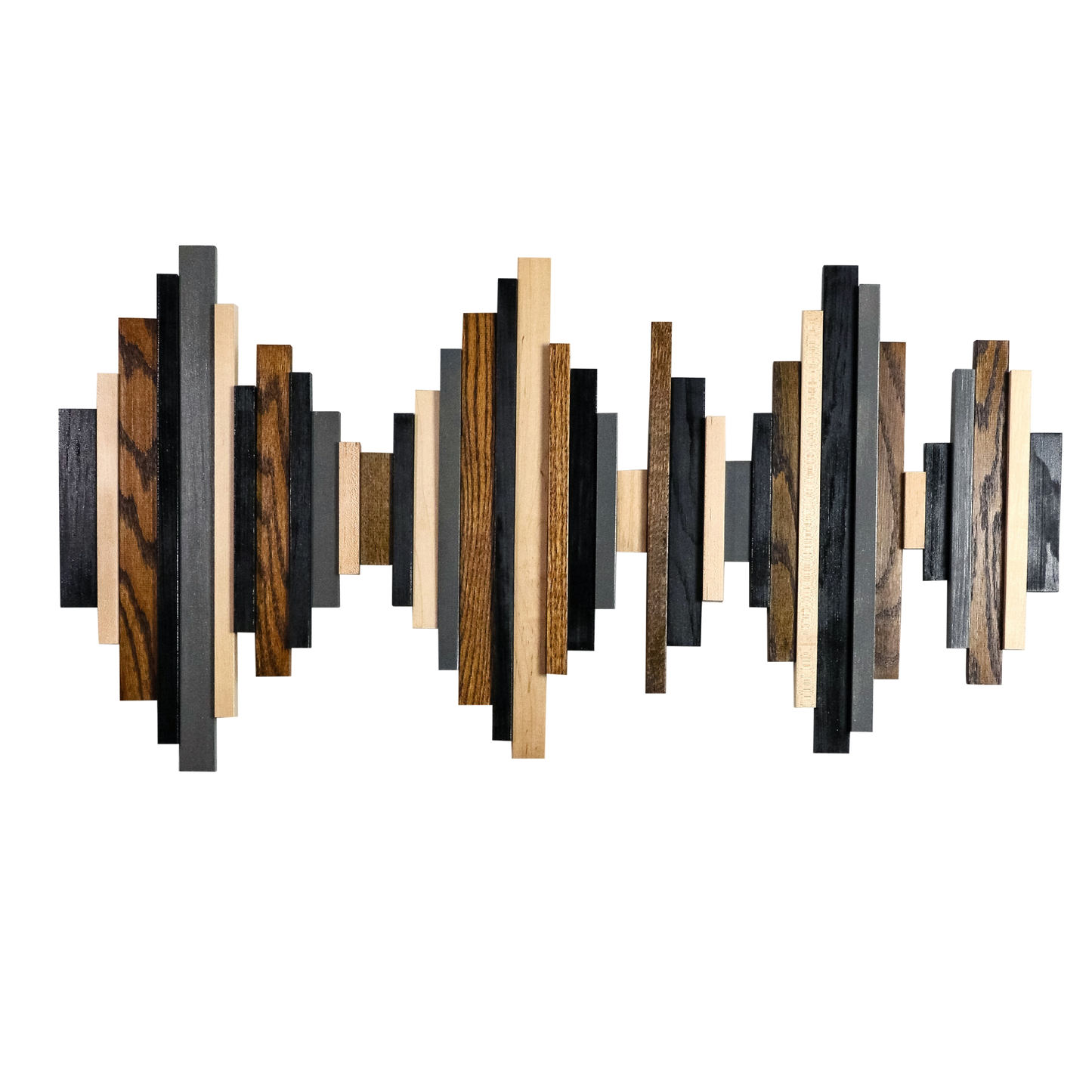 Soundwave Wall Art in Black, Brown & Gray