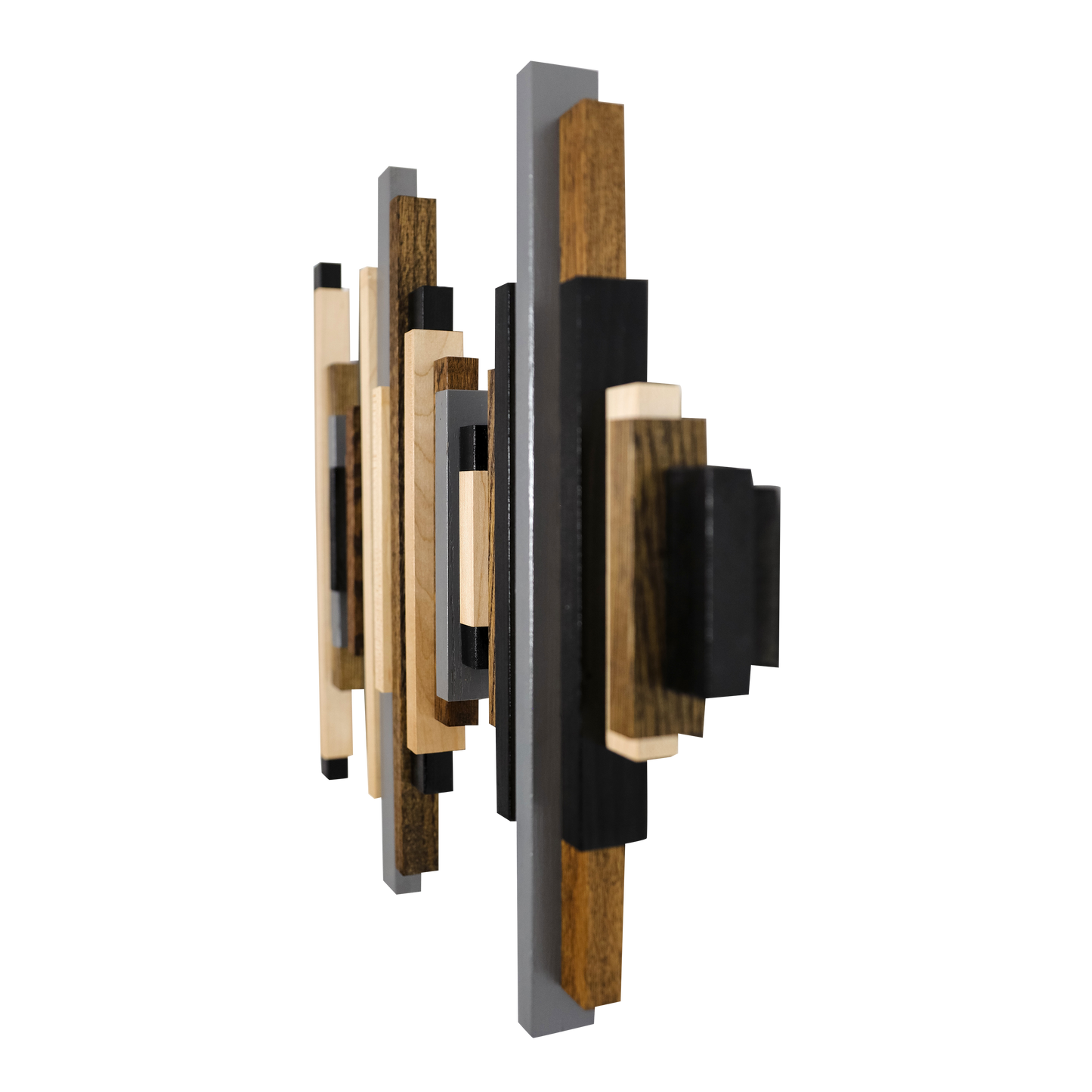 Soundwave Wall Art in Black, Brown & Gray