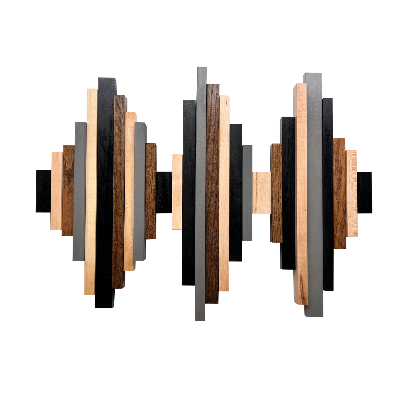 Soundwave Wall Art in Black, Brown & Gray