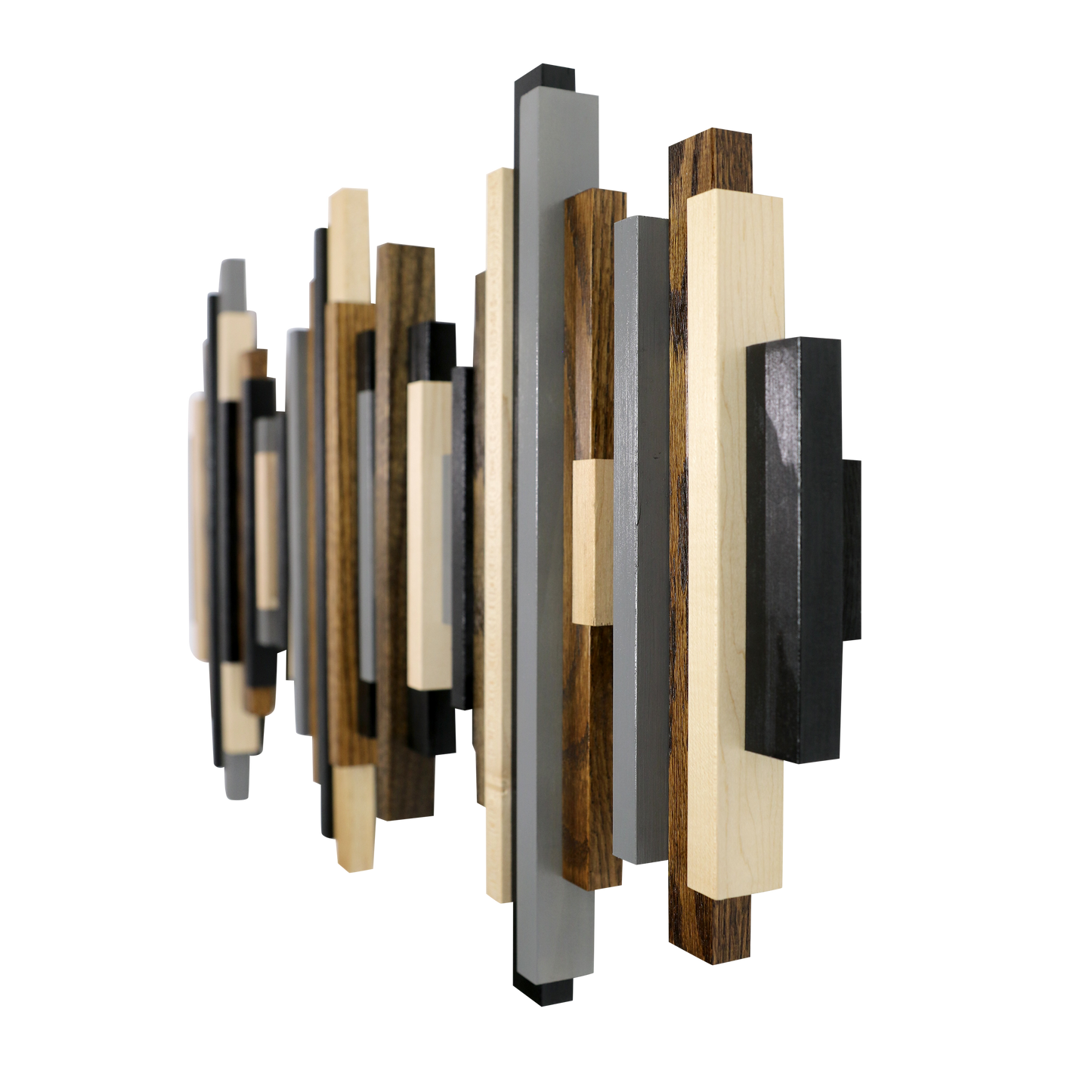 Soundwave Wall Art in Black, Brown & Gray