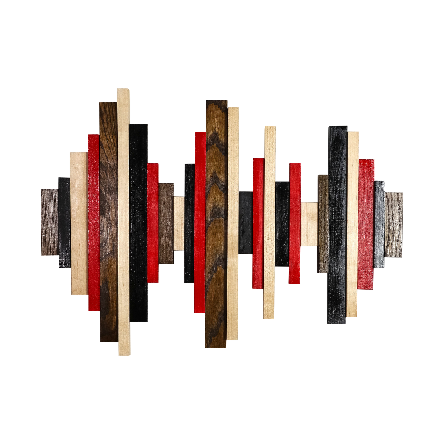 Soundwave Wall Art in Black, Brown & Red