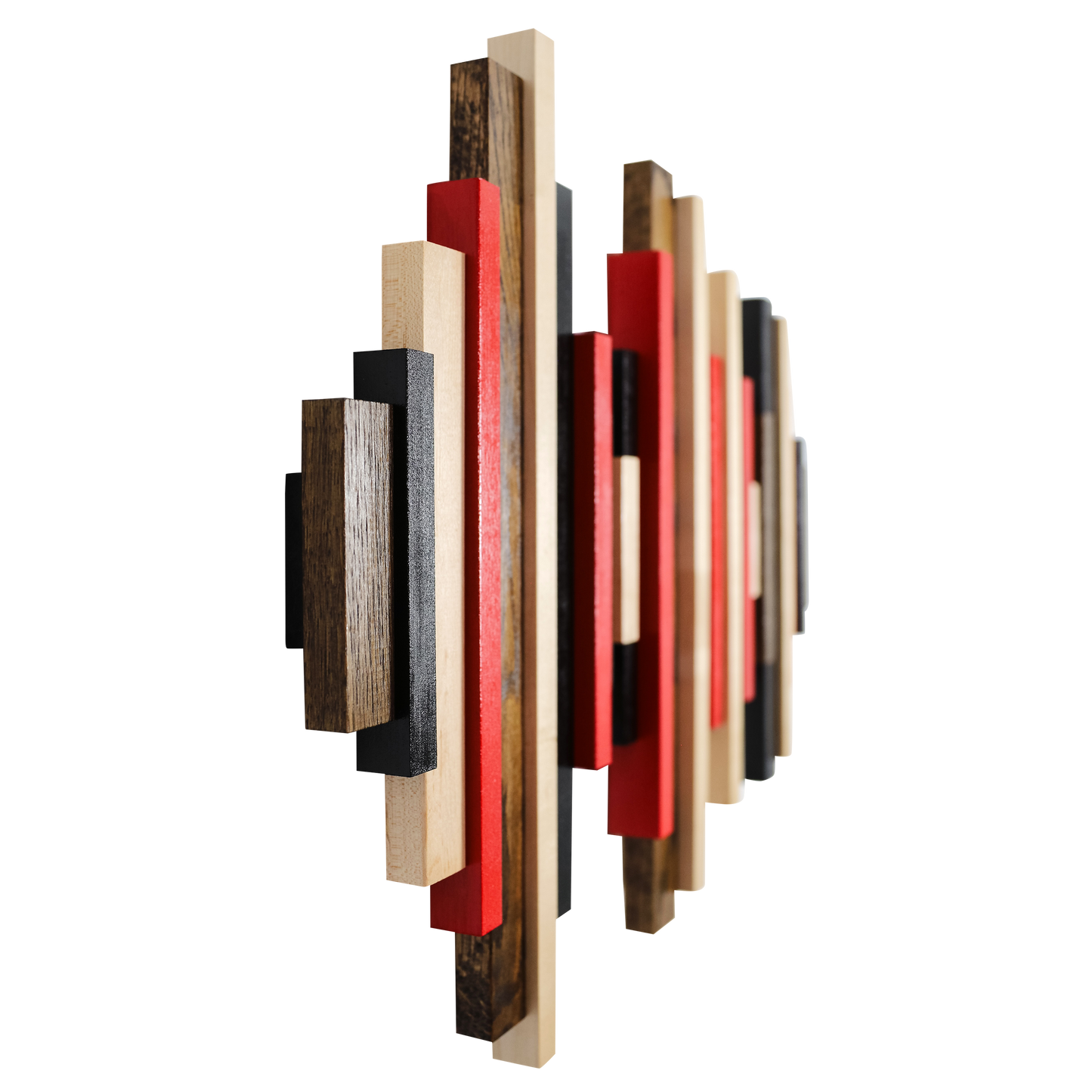 Soundwave Wall Art in Black, Brown & Red