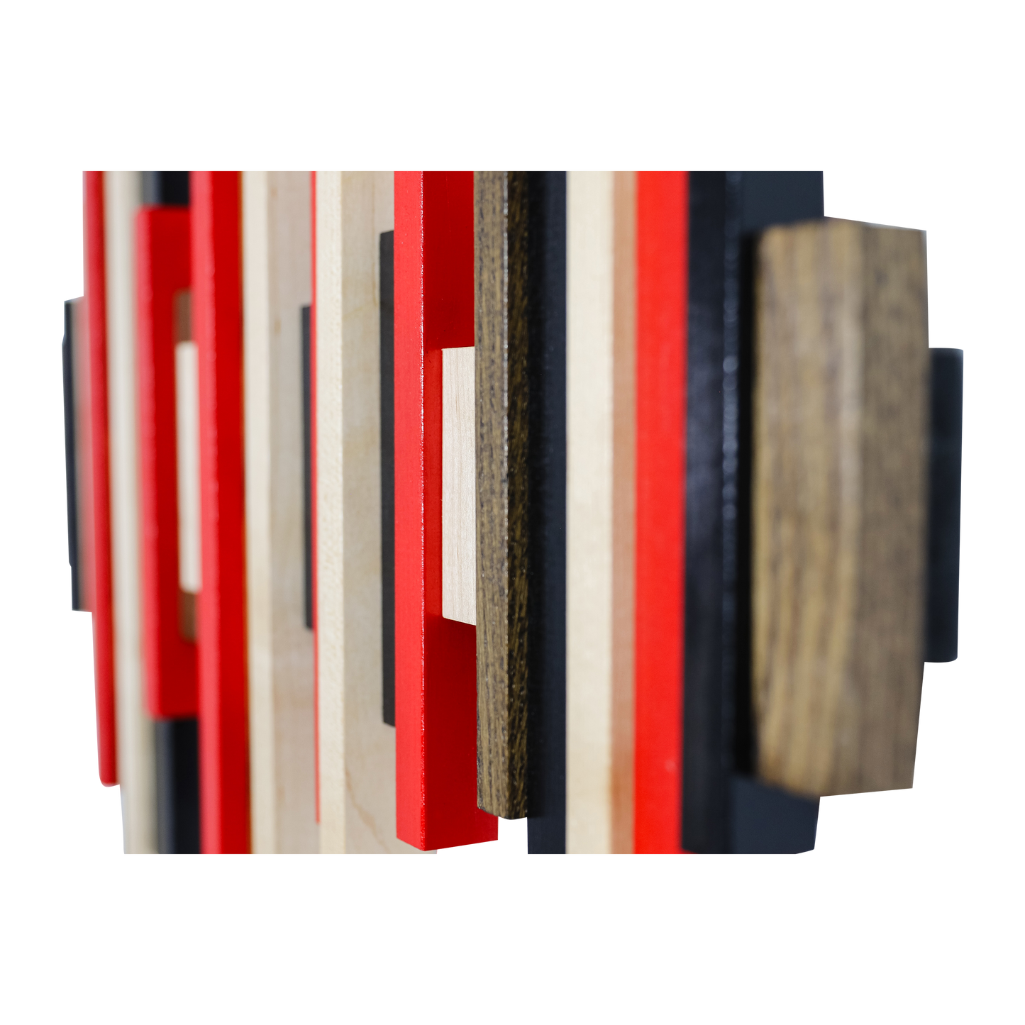 Soundwave Wall Art in Black, Brown & Red
