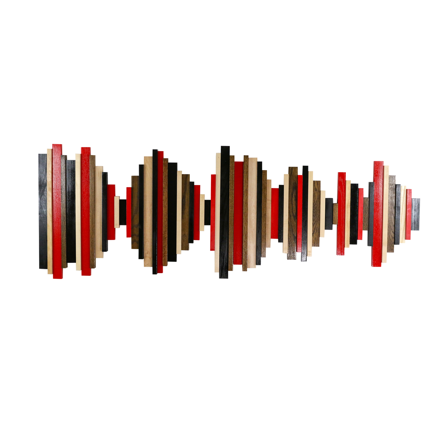Soundwave Wall Art in Black, Brown & Red