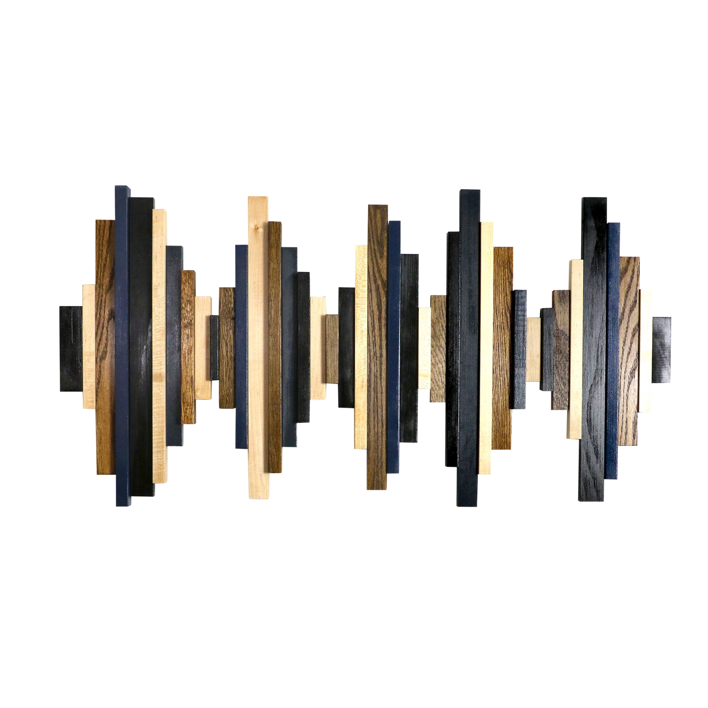 Soundwave Wall Art in Black, Brown & Navy