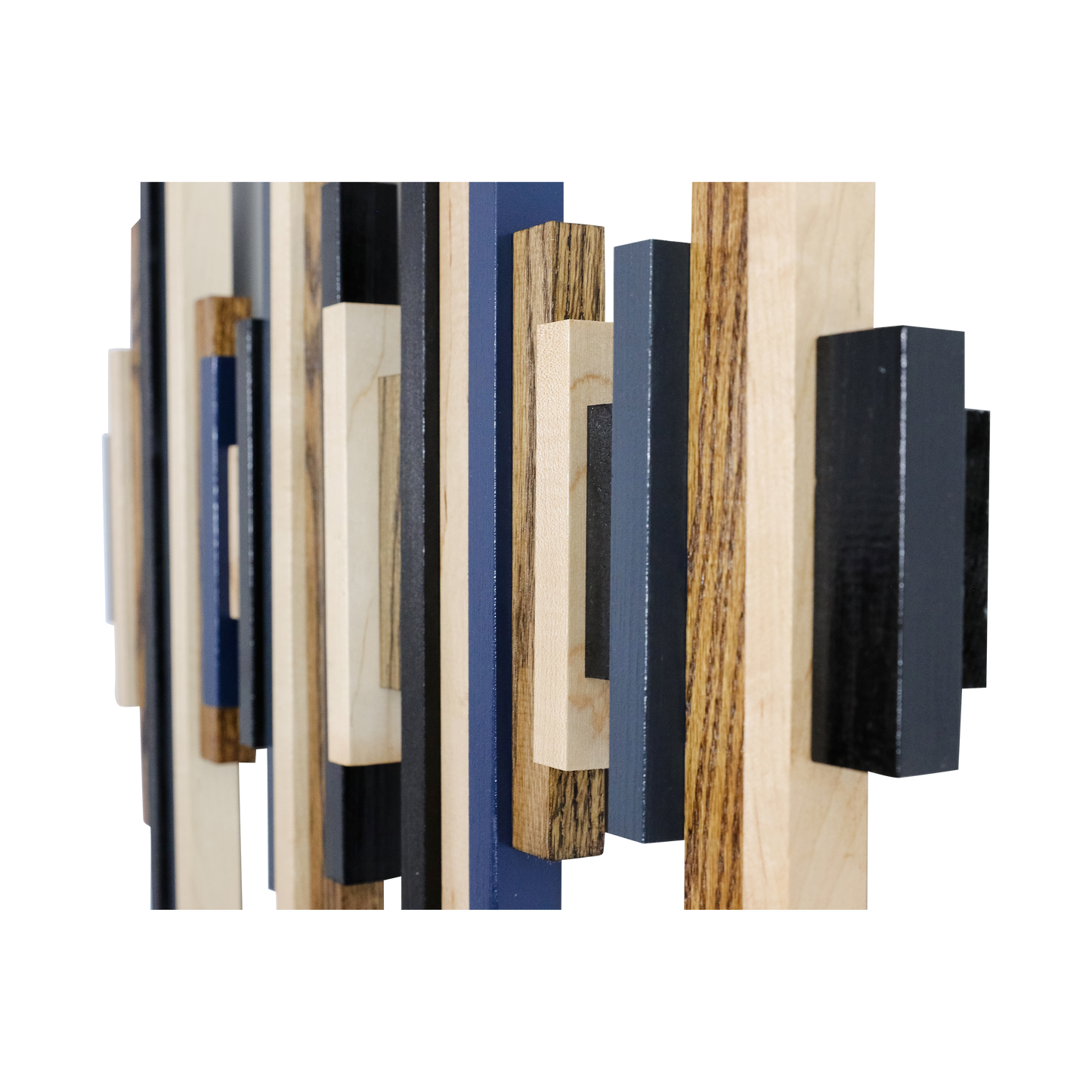 Soundwave Wall Art in Black, Brown & Navy