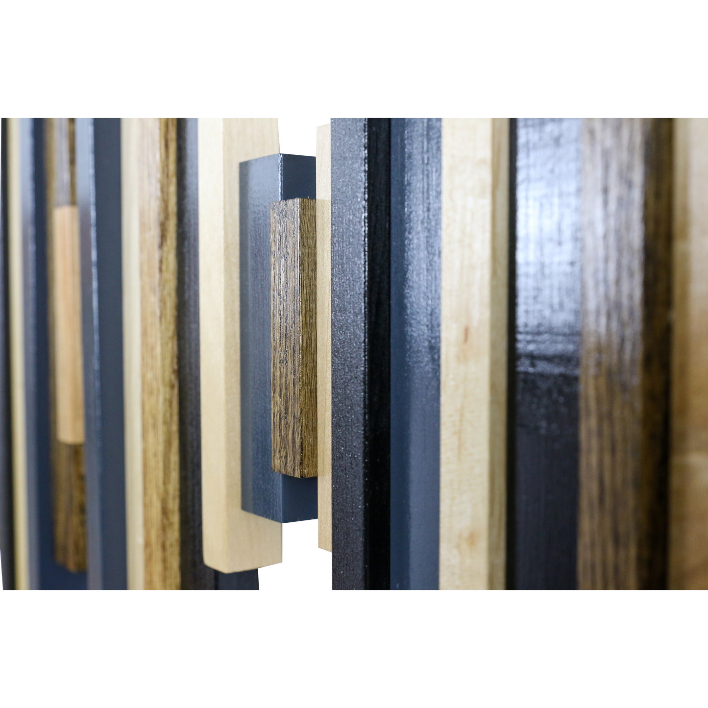 Soundwave Wall Art in Black, Brown & Navy