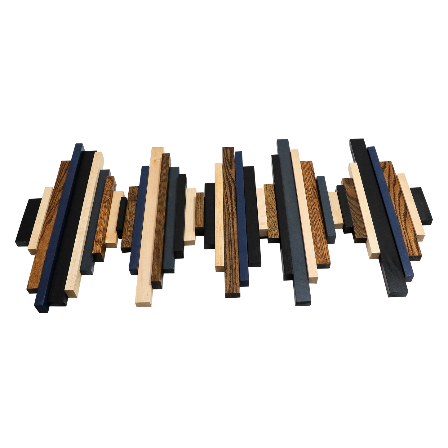 Soundwave Wall Art in Black, Brown & Navy