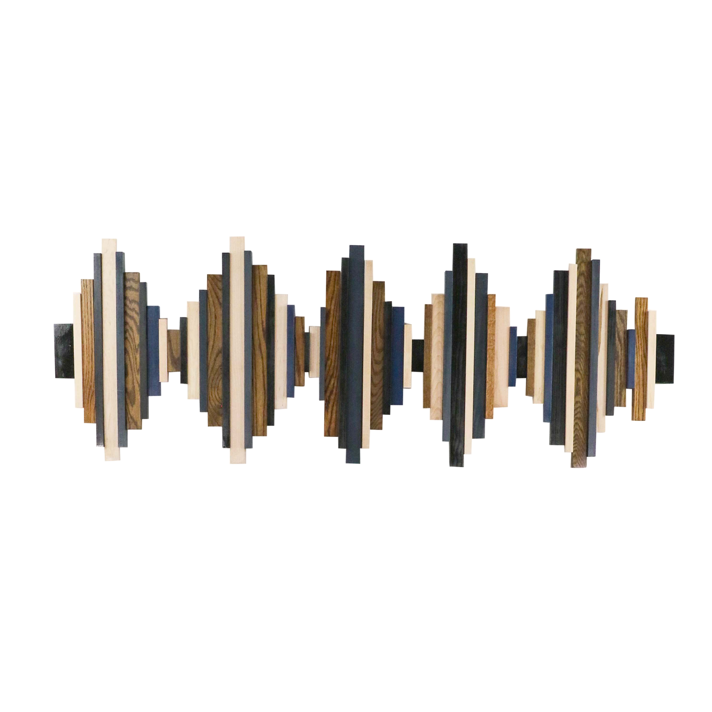 Soundwave Wall Art in Black, Brown & Navy