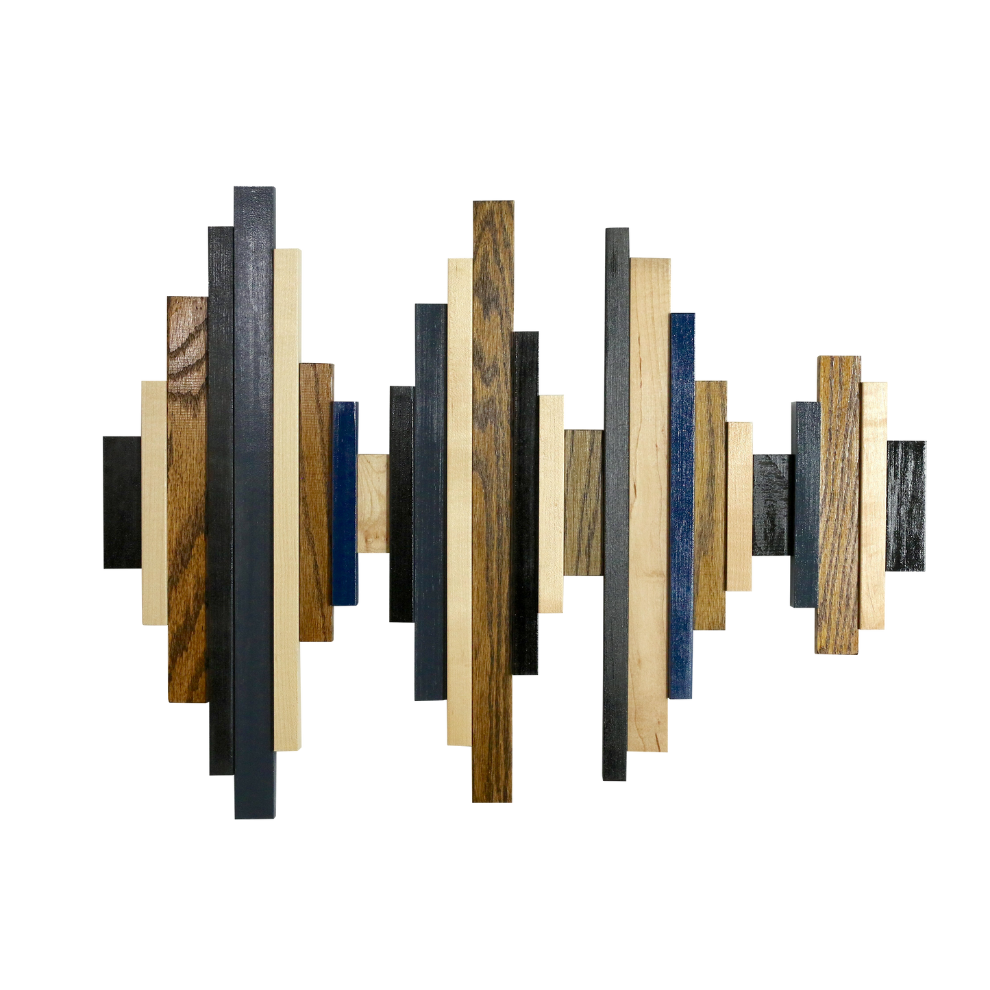 Soundwave Wall Art in Black, Brown & Navy