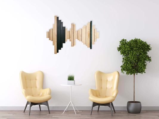“Semper Fi” Soundwave Art – Custom Wood Audio Wall Decor for Motivation