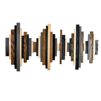 Soundwave Wall Art in Black, Brown & Gray