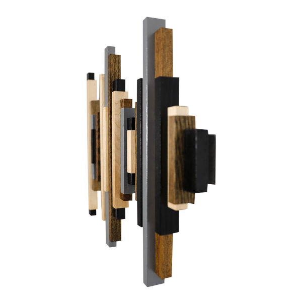 Soundwave Wall Art in Black, Brown & Gray