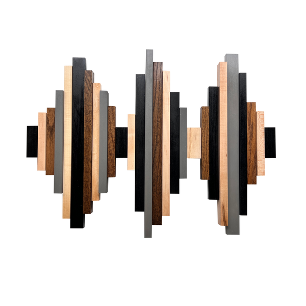 Soundwave Wall Art in Black, Brown & Gray