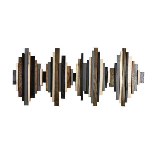 Soundwave Wall Art in Black, Brown & Gray