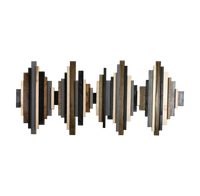 Soundwave Wall Art in Black, Brown & Gray