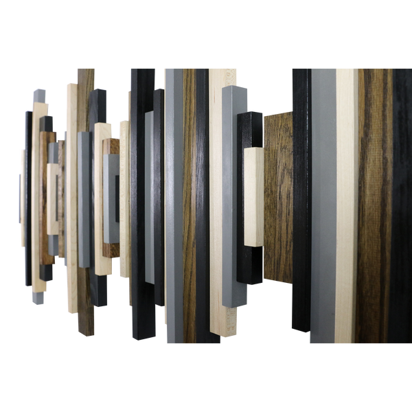 Soundwave Wall Art in Black, Brown & Gray