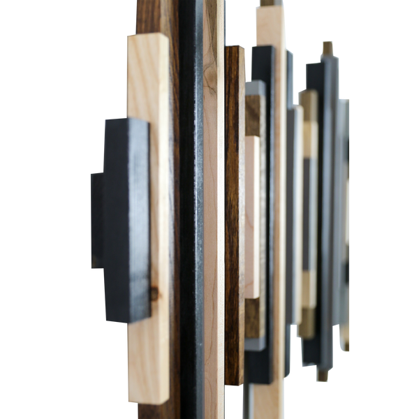 Soundwave Wall Art in Black, Brown & Gray
