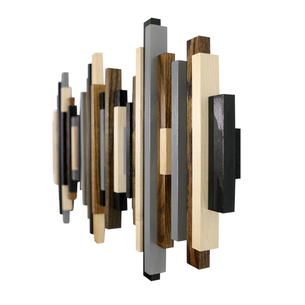 Soundwave Wall Art in Black, Brown & Gray