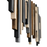 Soundwave Wall Art in Black, Brown & Gray