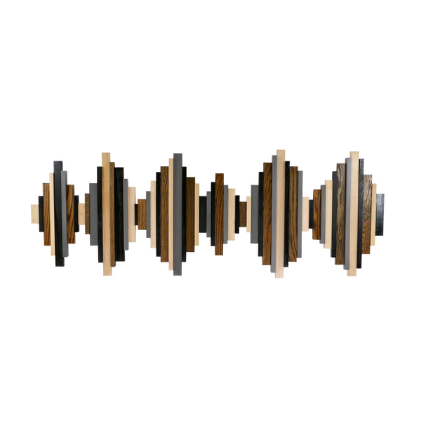 Soundwave Wall Art in Black, Brown & Gray