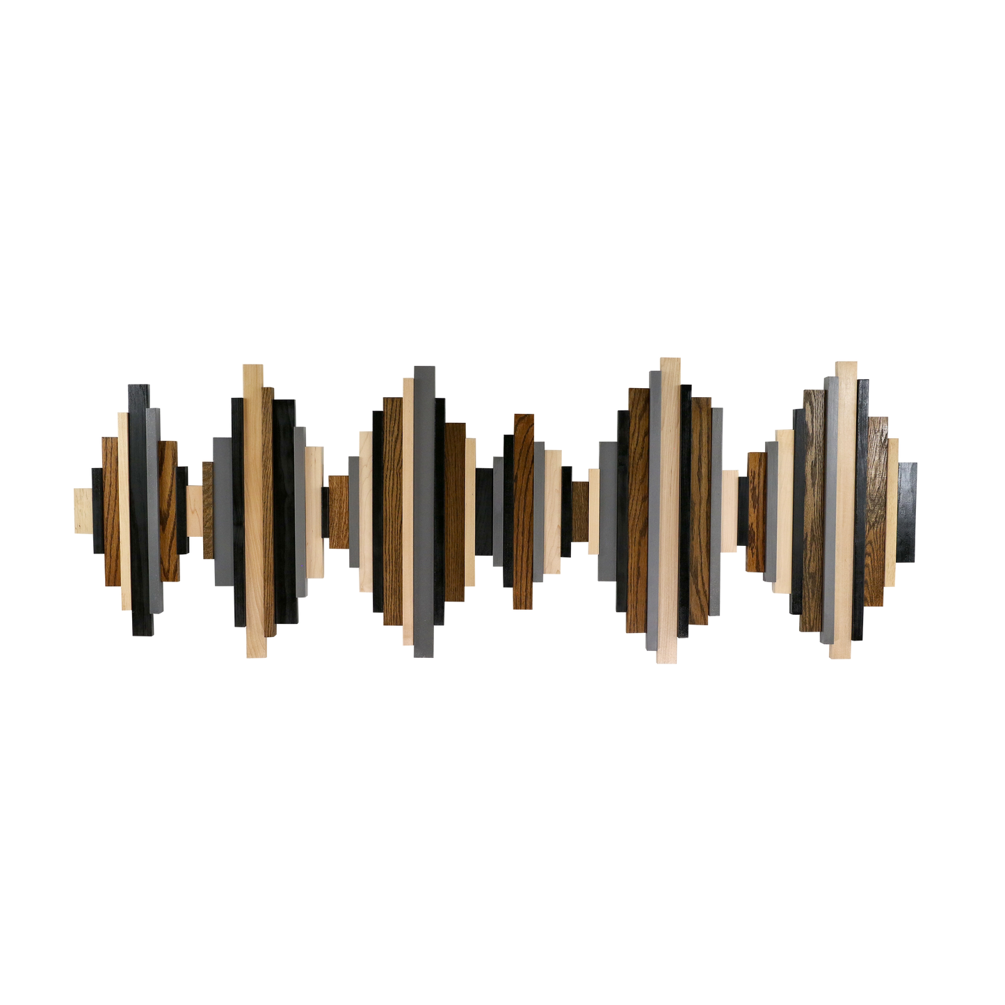 Soundwave Wall Art in Black, Brown & Gray