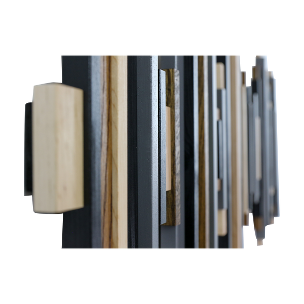 Soundwave Wall Art in Black, Brown & Gray