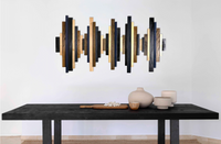 Soundwave Wall Art in Black, Brown & Navy