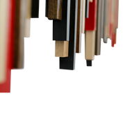 Soundwave Wall Art in Black, Brown & Red
