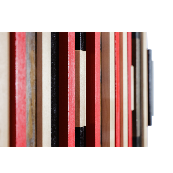 Soundwave Wall Art in Black, Brown & Red