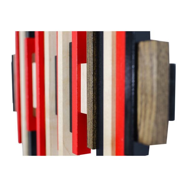Soundwave Wall Art in Black, Brown & Red