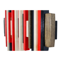 Soundwave Wall Art in Black, Brown & Red