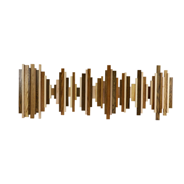 Soundwave Wall Art in Wooden Tones