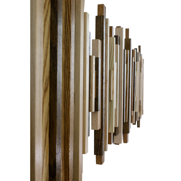Soundwave Wall Art in Wooden Tones