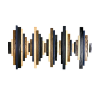 Soundwave Wall Art in Black, Brown & Navy