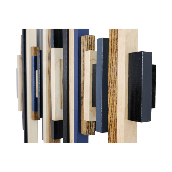 Soundwave Wall Art in Black, Brown & Navy