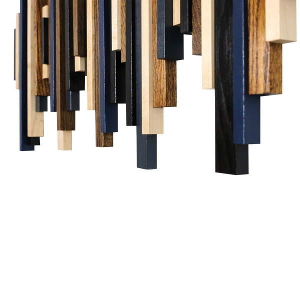 Soundwave Wall Art in Black, Brown & Navy