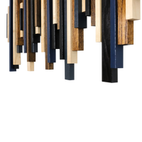 Soundwave Wall Art in Black, Brown & Navy