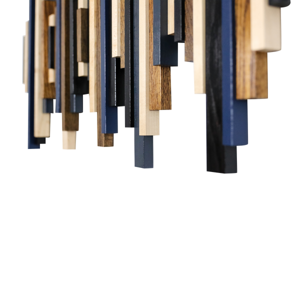 Soundwave Wall Art in Black, Brown & Navy