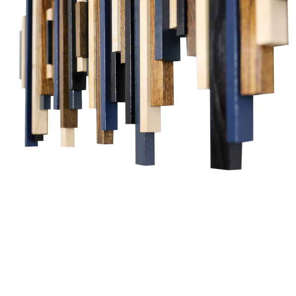 Soundwave Wall Art in Black, Brown & Navy