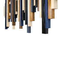 Soundwave Wall Art in Black, Brown & Navy