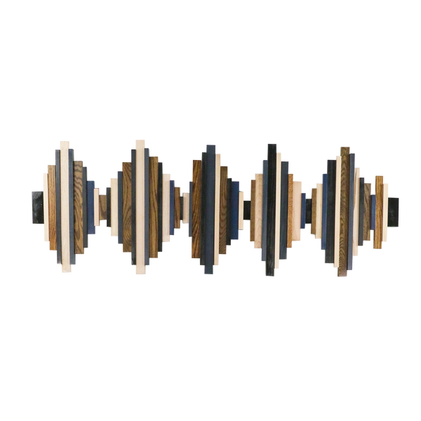 Soundwave Wall Art in Black, Brown & Navy