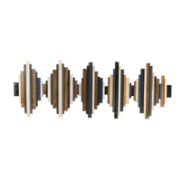 Soundwave Wall Art in Black, Brown & Navy