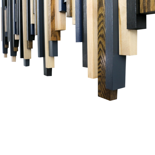Soundwave Wall Art in Black, Brown & Navy