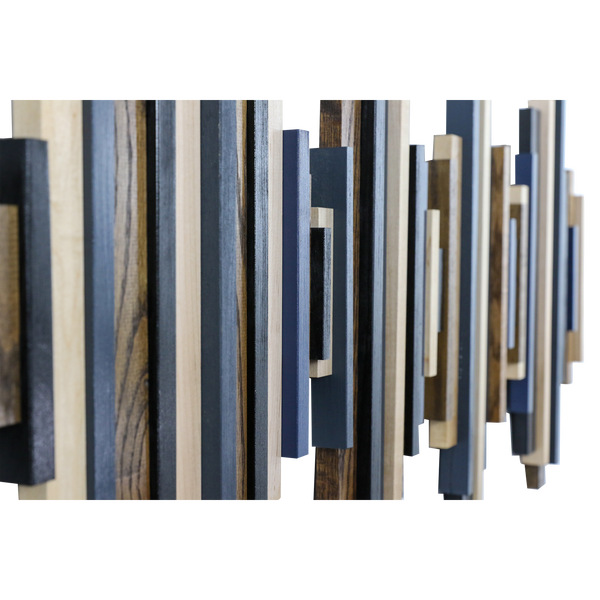 Soundwave Wall Art in Black, Brown & Navy
