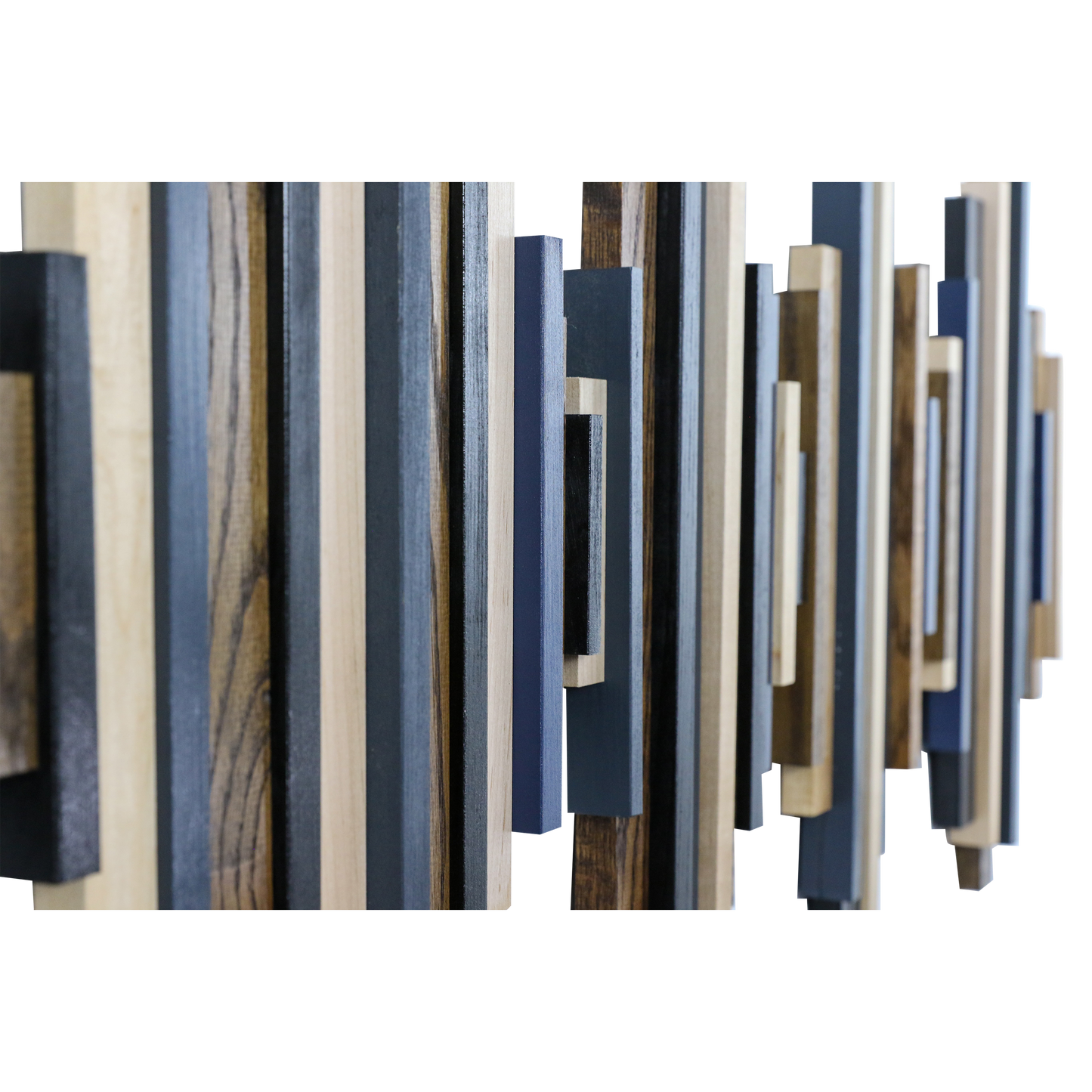 Soundwave Wall Art in Black, Brown & Navy