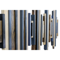 Soundwave Wall Art in Black, Brown & Navy