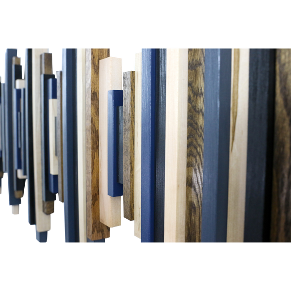 Soundwave Wall Art in Black, Brown & Navy