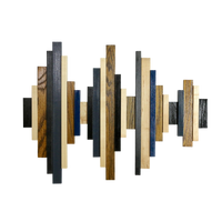 Soundwave Wall Art in Black, Brown & Navy