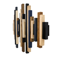 Soundwave Wall Art in Black, Brown & Navy